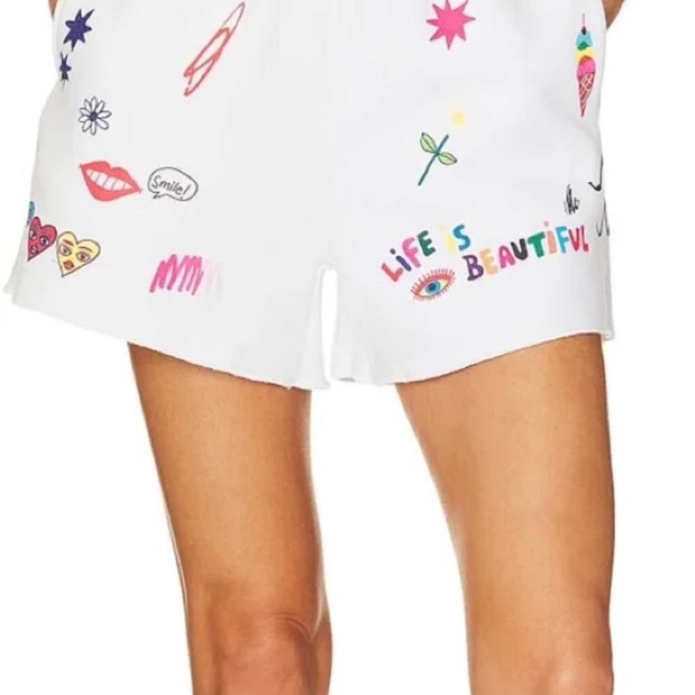 Mayfair Group Somebody Loves You Sweat Shorts in White